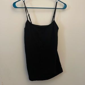 Stretch Cami top with adjustable straps in black